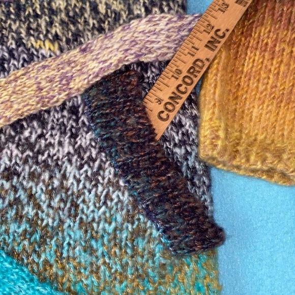 ANTHROPOLOGIE GREYLIN Natalia fringe wrap knit wool sweater blanket NEW size M - Picture 9 of 10